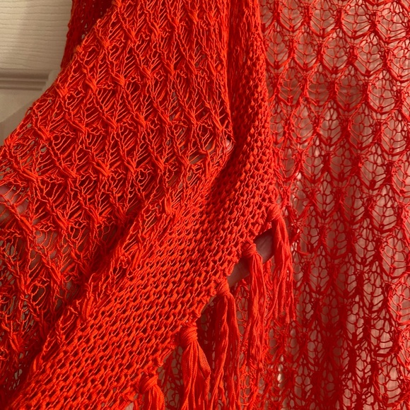 Rudy Rd fringe open weave sweater  size medium - Picture 3 of 4